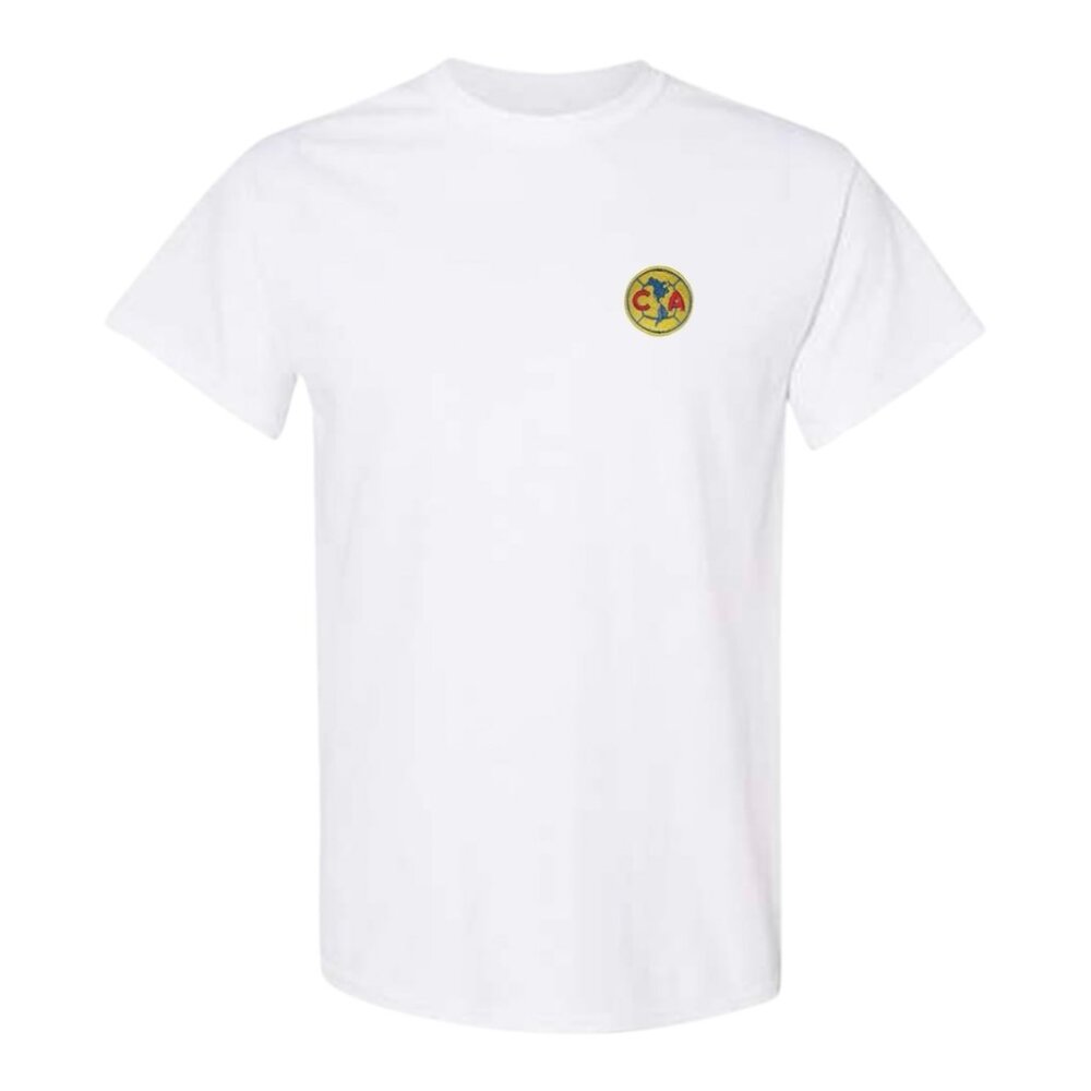 Men’s Aguila Club America Logo Embroidered Cotton T-Shirt - White